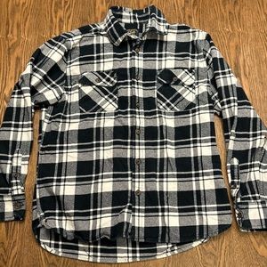 Men’s Jachs Manufacturing Heritage Flannel Black & White Plaid Large